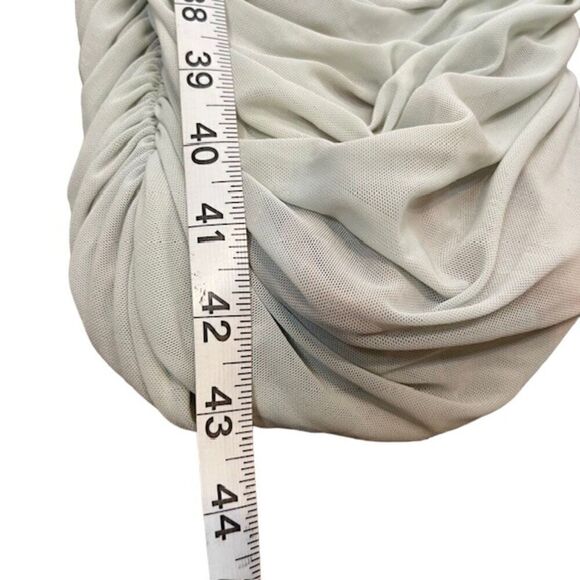 Nookie Eden Mini Dress Bodycon Gauzy Robin's Egg Blue Nude Women's Size Small - Picture 5 of 9